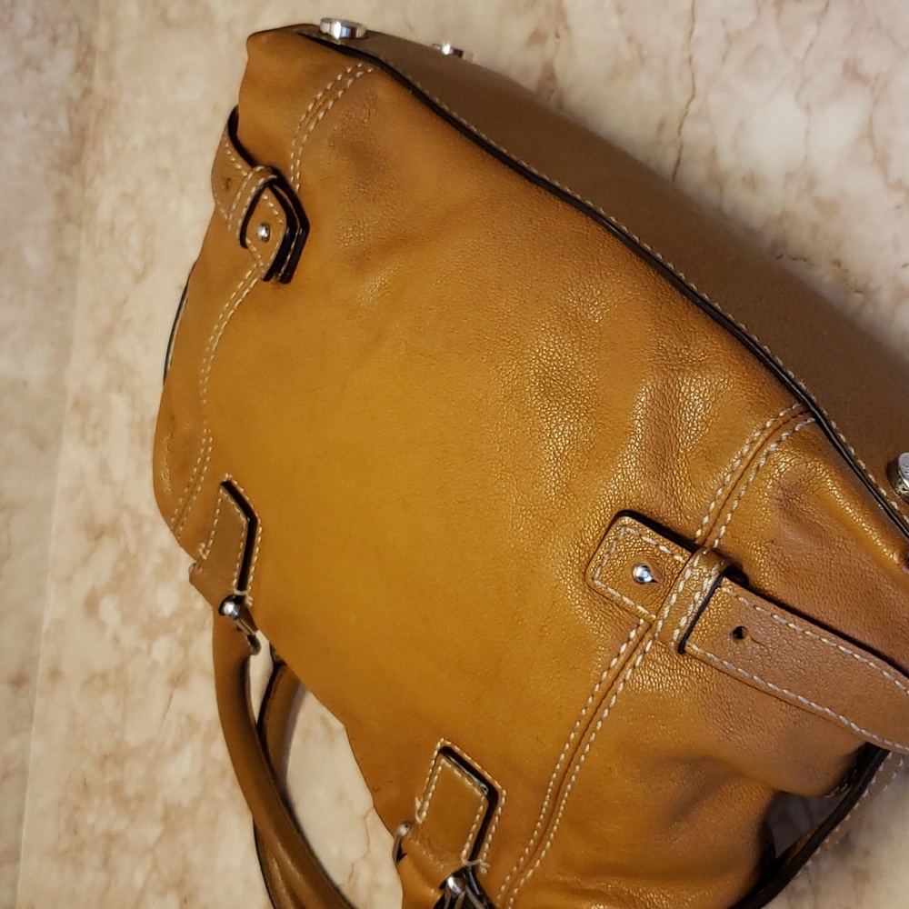 Michael Kors Camel Brown Leather Satchel - Picture 6 of 10
